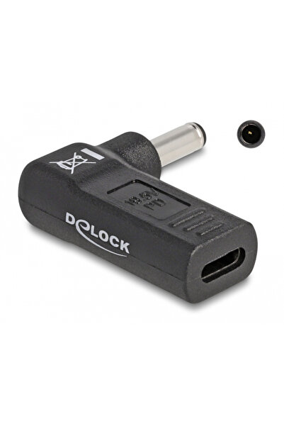 DELOCK αντάπτορας τροφοδοσίας laptop 60007, USB-C σε Dell 4.5x3mm, μαύρος