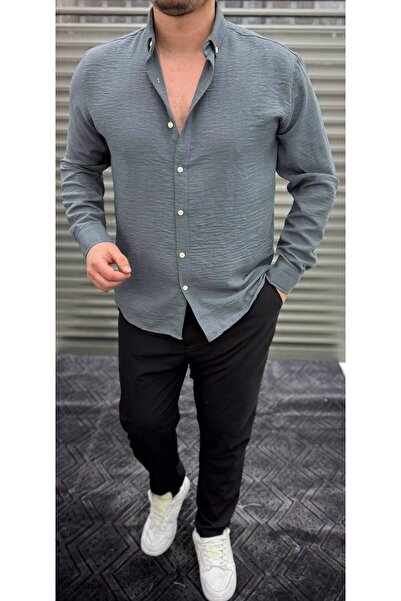 Thebomb Men's Linen Look Cotton Shirt - The2780423