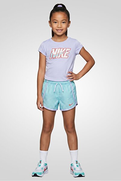 Nike Kids Girl 2 Pieces Brand Logo T-Shirt And Shorts Set, Multicolor