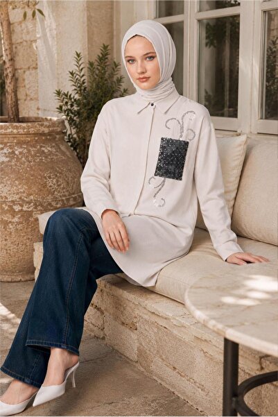 Alvina Shirt Collar Tunic Tunic 45334