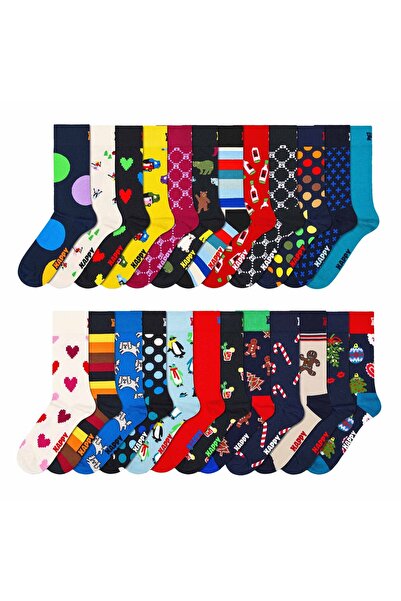 Happy Socks Unisex Adventskalender, 24er Pack - XMAS, Adventskalender, Gesche...