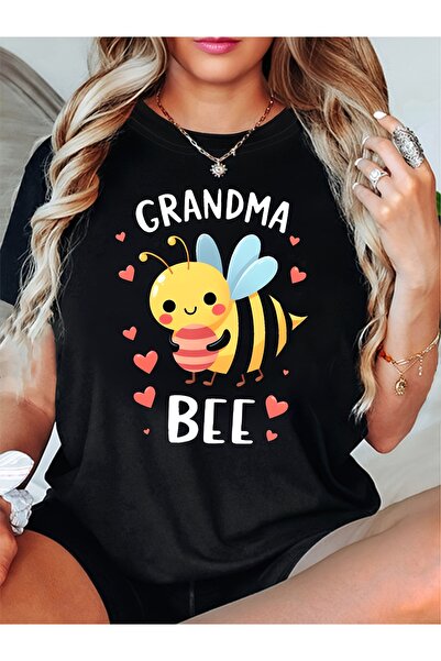 LİNA06 بلوزة كاجوال بأكمام قصيرة وياقة دائرية من Cute Grandma Bee لفصلي الصيف...