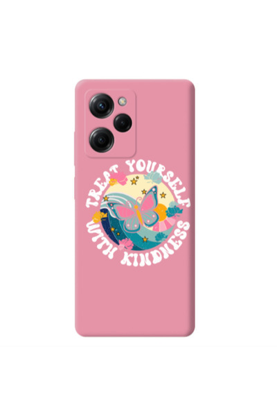 Other Xiaomi Poco X5 Pro Kindless Yourself Pink Colored Silicone TPU Θήκη
