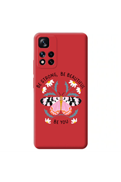 Other Xiaomi Redmi Note 11 Pro 5G Be Strong Red Colored Silicone TPU Θήκη