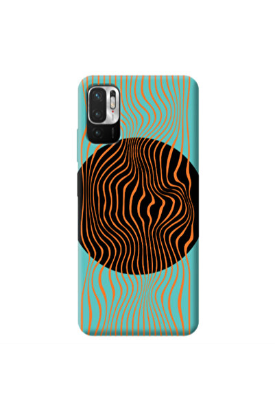 Other Xiaomi Redmi Note 10 Pro 5G Trapezoidal lines Turquoise Colored Silicon...