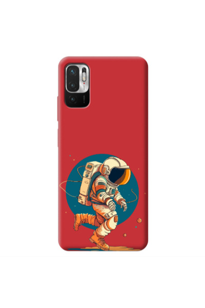Other Xiaomi Redmi Note 10 Pro 5G Run Space Red Colored Silicone TPU Θήκη