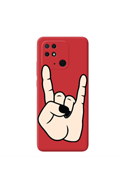 Other Xiaomi Redmi 10C Rock Red Colored Silicone TPU Θήκη
