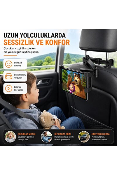 coofbe Teleskopic Uzayabilen Araç Arka Koltuk Tablet Tutucu Araç Tablet Standı Araç Telefon Tutucu