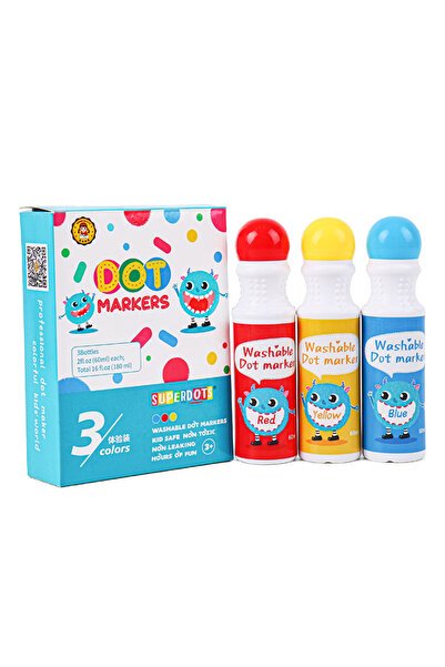 MC Micostore Set 3 Carioci Superdots Marker 60ml, Varf din Burete, Pictura Ea...