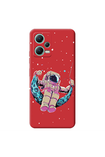 Other Xiaomi Redmi Note 12 Pro 5G Astronaut swinging on the moon Red Colored ...