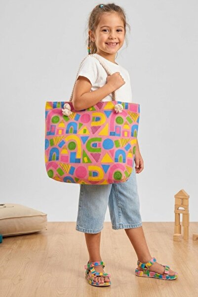Haribo Colorful Retro Geometric Figure Children's Beach Bag