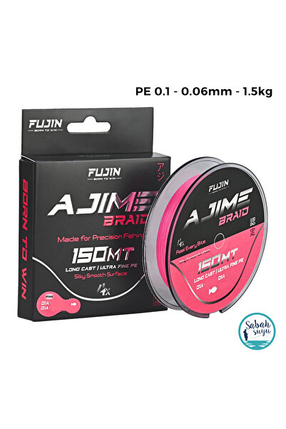 Fujin Ajime Braid 4X İp Misina PE 0.1 0.06mm 1.5kg 150mt Pink