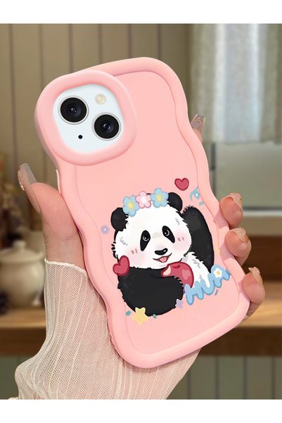 Hontinga iPhone 15 Compatible Case Camera Protector Pink Silicone Couple Phon...