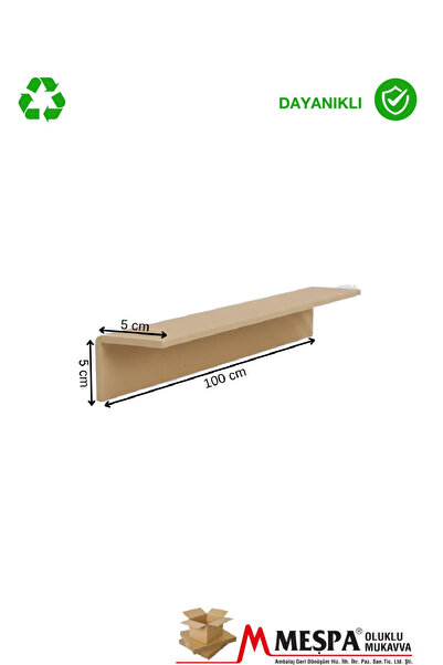 MEŞPA AMBALAJ Karton Köşebent Kenar Koruyucu Profil 5x5 cm 5 mm 100 cm (1 Met...