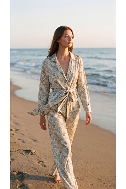 Minteks Alvora Bloom Jacket Κοντό Κιμονό Μπουφάν με Γιακά