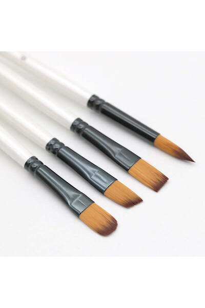 Alayjah , 6-Piece Paint Brush Set for Watercolor, Acrylic & Oil, Soft, Durabl...