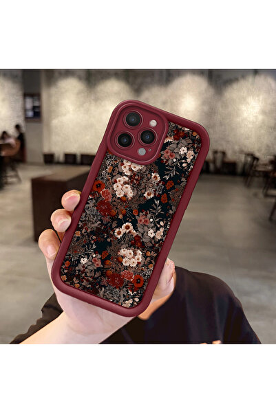 PATTERNOVA iPhone 13 Pro Max Uyumlu Yüksek Kaliteli Çiçek Darbe Korumalı Kılı...