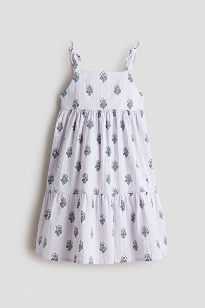 H&M Pamuklu ve Katlı Elbise