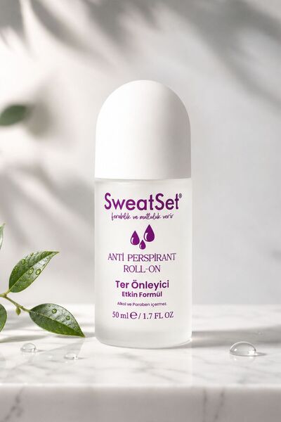SWEAT SET Anti-Perspirant ROLL-ON Ter ve Koku Önleyici Deo–Rollon 50 ml Unise...