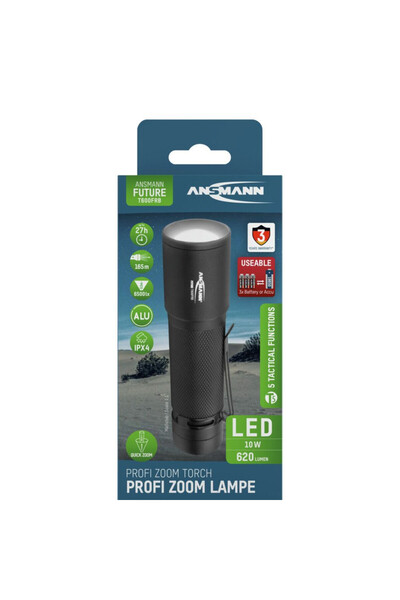 ANSMANN Lanterna Ansmann, 620 lumeni, neagra