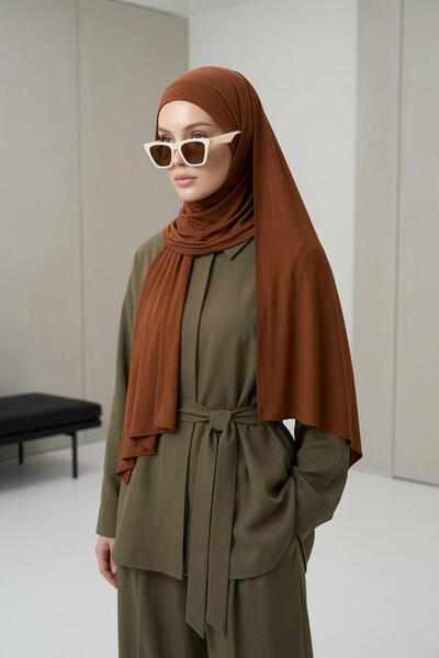 Aisha's Design Practical Combed Cotton Shawl with Headphone and Glasses Entra...