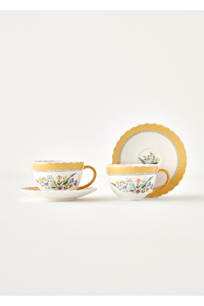 Bella Maison Bianca New Bone 2'li Çay Fincanı Seti (210 cc)