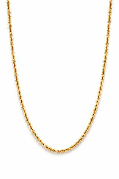 KAIROS JEWELRY 14 Ayar Altın Premium Burgu Halat Zincir Kolye