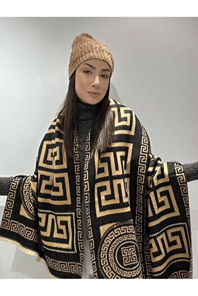 AngelsAccessories Γυναικεία Κομψή Πασμίνα με Σχέδιο Μαίανδρος