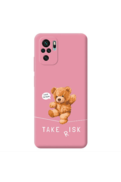 Other Xiaomi Redmi Note 10S Take risk Pink Colored Silicone TPU Θήκη