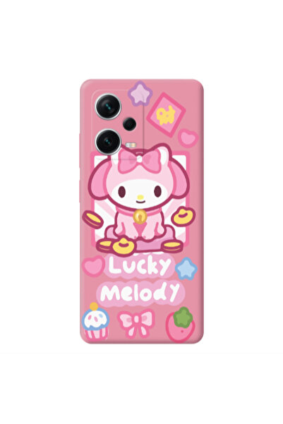 Other Xiaomi Poco X5 Lucky Melody Pink Colored Silicone TPU Θήκη