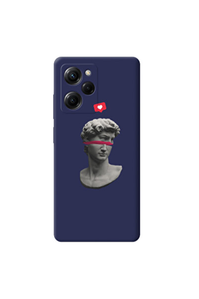 Other Xiaomi Poco X5 Pro Half statue Dark blue Colored Silicone TPU Θήκη