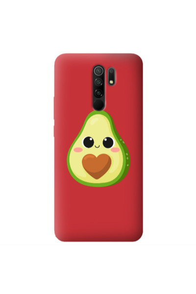 Other Xiaomi Redmi 9 Baby avocado Red Colored Silicone TPU Θήκη