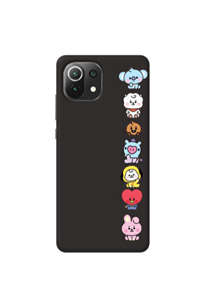Other Xiaomi Mi 11 Lite Lovely animals Black Colored Silicone TPU Θήκη