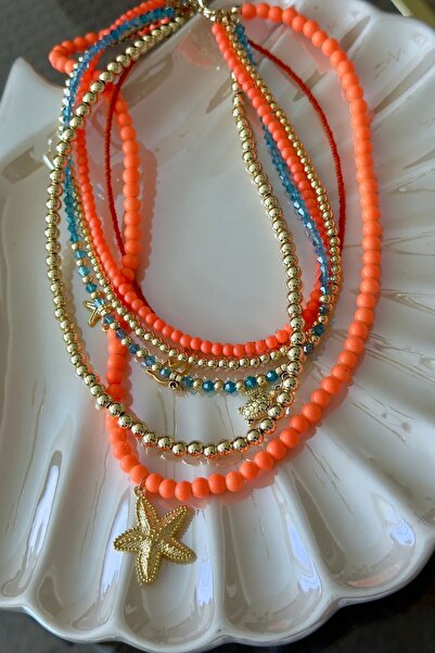 Trendy Butik Colorful beaded summer necklace