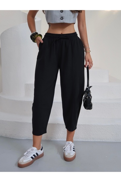 Paw Garage Women's Alora Balloon Pants - Washable Sanforized Linen Fabric