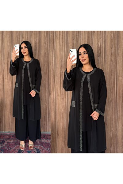 Missrosemoon Yeni Sezon Tesettür 3’lü Takım – Taş detaylı, Tunik ve Pantolon ...