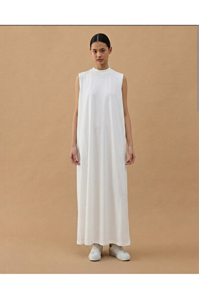 Nöşre Design Long Dress Lining Zero-Sleeve Undershirt Sleeveless Oversize Cot...
