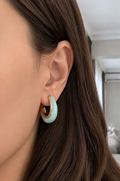 AMORE.İST STORE Renkli Oval Küpe