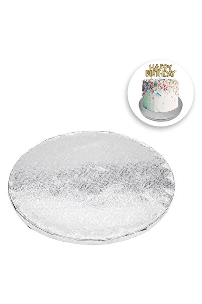 Z Store Silver Floral Cake Board - 35cm