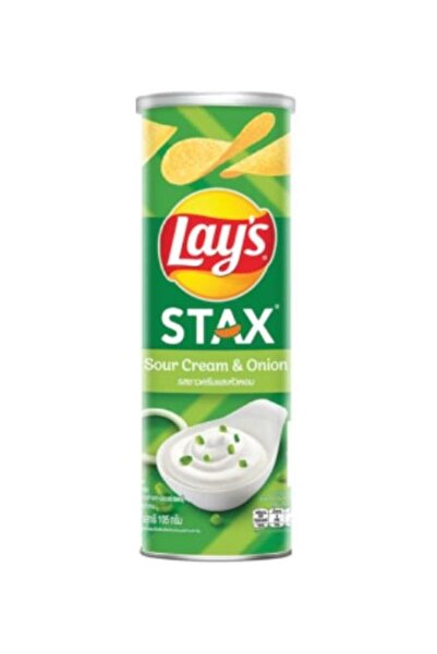 Lay's رقائق بطاطس ليز ستاكس بنكهة الكريمة الحامضة والبصل 100 جرام