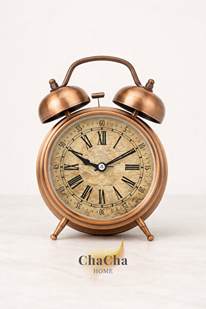 ChaCha Home Eterna Bell | Vintage Metal Çalar Saat & Premium Masaüstü Dekorat...