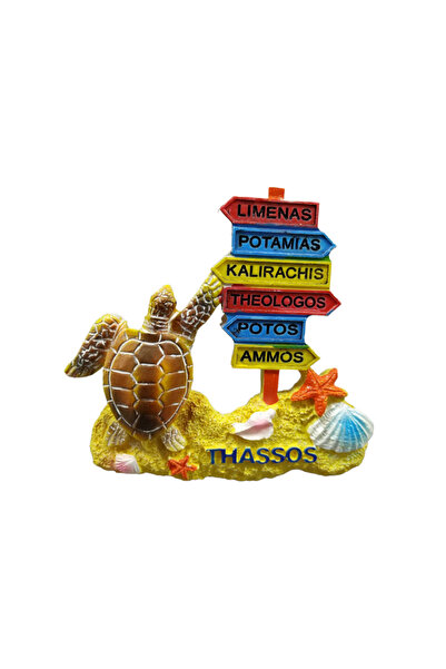 Tradesor Tουριστικό μαγνητάκι Souvenir - Σετ 12pcs - Resin Magnet - Thassos -...