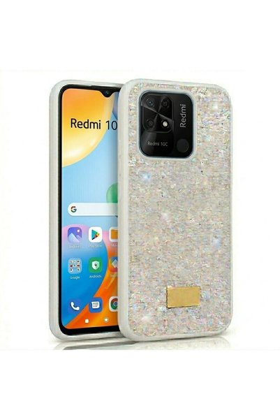 Pilanix حافظة هاتف Xiaomi Poco C40 من السيليكون ذات حواف حجرية لامعة وغطاء ما...