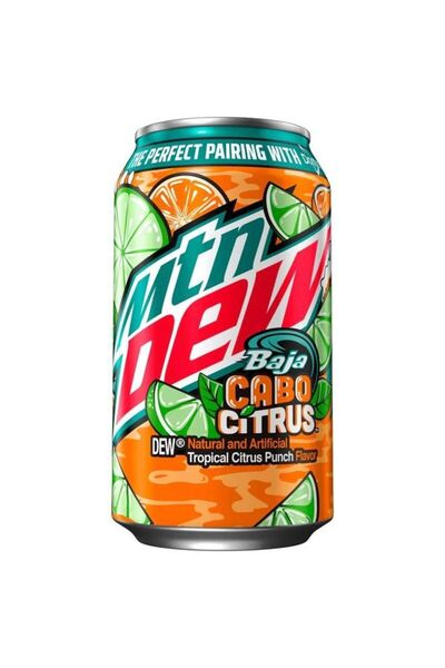 Mountain Dew Baja Cabo Citrus Tropical Citrus Punch Flavor 355ml