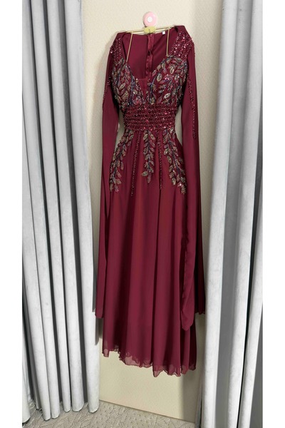 To Be Red Chiffon Dress
