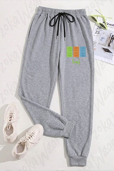 ZOKAWEAR Unisex Tenis Tennis V2 Printed Sweatpants
