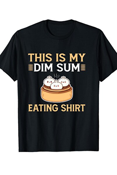 2mcup Fun Asian Cuisine Enthusiast Print TShirt Dim Sum Pattern with Characte...