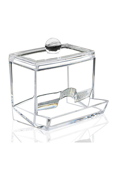 Choice Transparent version 1Pc Transparent Cotton Swab Storage Box With Lid, ...