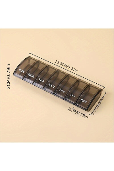 Choice1 Gris Pill Box 7 Days, Medication Box, Weekly Pill Box Organiser for V...