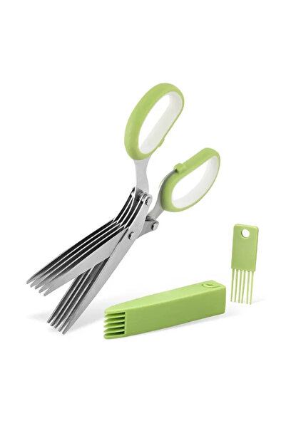 Choice M 1PCS Herb Scissors Stainless Steel 5 Blade Kitchen Shears Household ...